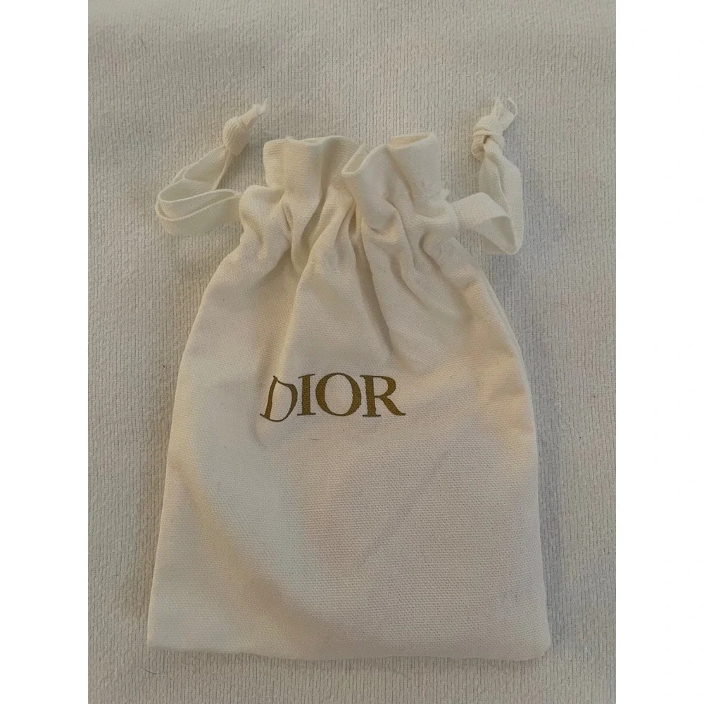 Christian Dior Pink Quilted Heart Compact Mirror Silver CD Logo Dust Bag‎ Travel